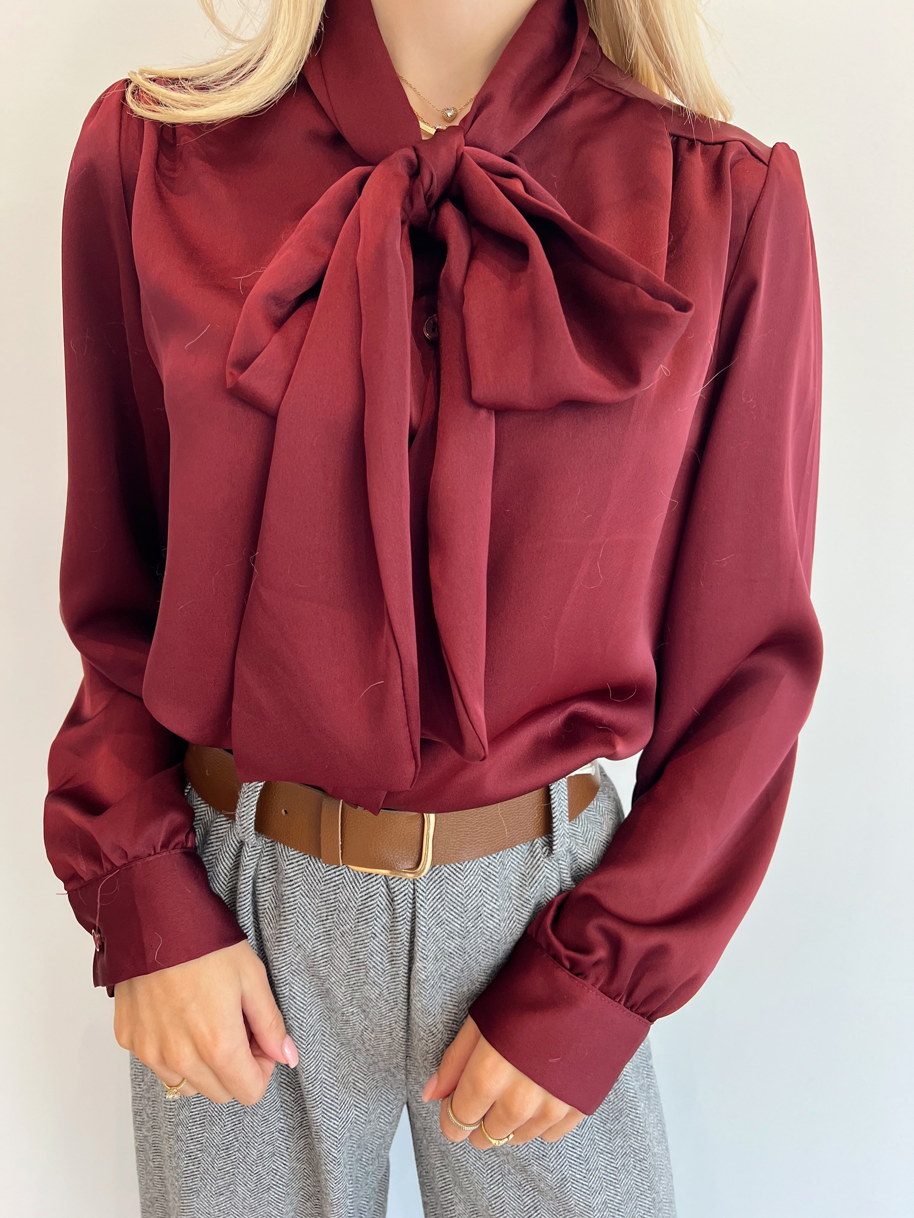 Bordeaux rode blouse sale